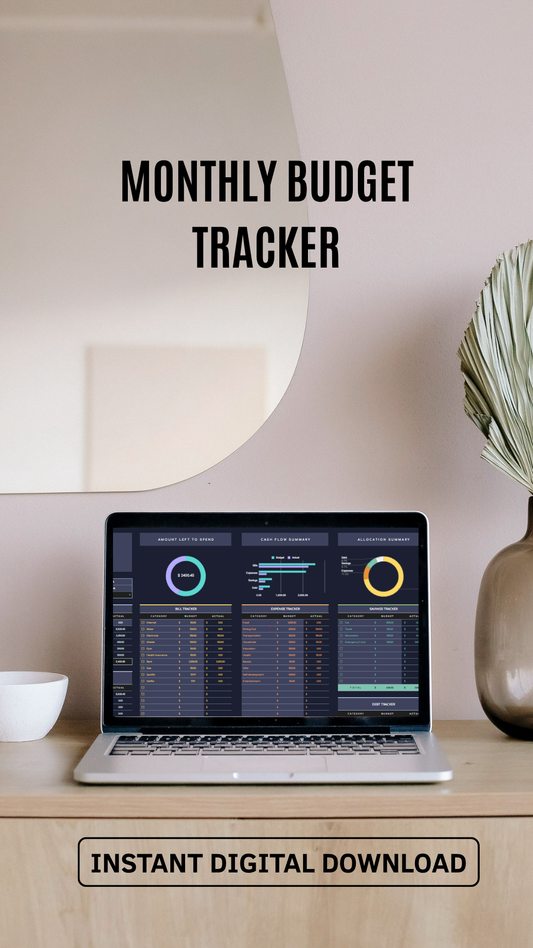 Monthly Budget Tracker Spreadsheet | Personal Finance Template | Google Sheets